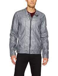 X Ray Men S Slim Fit Washed Faux Leather Moto Jacket Grey Cs186t2zi5i Men S Clothing Jackets Faux Leather Moto Jacket Slim Fit Men Online Mens Clothing