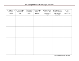 The worksheet is an assortment of 4 intriguing pursuits that will cognitive behavioral worksheets. Https Depts Washington Edu Hcsats Pdf Tf 20cbt Pages 6 20cbt 20for 20depression Cognitive 20restructuring 20worksheet 206 16 Pdf