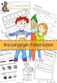 Wasserfarbenfuhrerschein Unterrichtsmaterial Im Fach Kunst In 2020 Kinder Kunst Kunst Grundschule Kunst Unterrichten