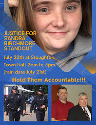 Let's all standout for Sandra! #justiceforsandrabirchmore #sandrabirchmore