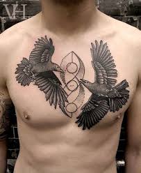 Bird chest tattoos for women. 40 Chest Tattoo Design Ideas For Men Cool Chest Tattoos Chest Tattoo Men Raven Tattoo