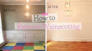 I'm super excited to share this tutorial with you!! How To Remove Wainscoting And Repair Your Drywall Youtube