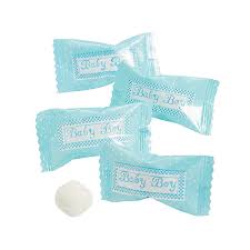 It S A Boy Baby Shower Buttermints Oriental Trading Baby Shower Candy Baby Boy Shower Baby Bottle Favors