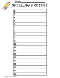 Created By Special Request Check It Out Because You May Find This Useful Too This Includes Ch Spelling List Template Abc Order Spelling Practice Sheets