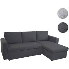 Vendo divano letto angolare di colore grigio e comprensivo di due pouf. Mendler Divano Letto Divano Angolare Hwc D92 Tessuto Grigio Scuro Eprice