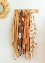 Kiin Baby Organic Cotton Bamboo Muslin Swaddle Set Earth Muslin Swaddling Swaddle Sets Muslin Baby