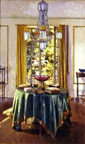 Artful Interiors Paintings Of Beautiful Rooms Patrick William Adam The Green Table Cloth 1926 Interior Art Interior Paintings Interior Illustration