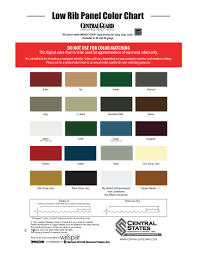 cold formed color charts bluestar steel buildings