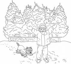 You can use our amazing online tool to color and edit the following mountain scenery coloring pages. Boy With Winter Scene Coloring Page Coloring Page Free Printable Coloring Pages For Kids