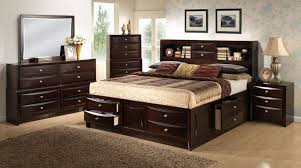 Lifestyle Furniture B0172 King Storage Espresso Bedroom Set Wood Bedroom Sets Headboard Storage Storage Bed Queen
