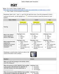 States of matter (test answers). States Of Matter Phet Worksheets Teaching Resources Tpt