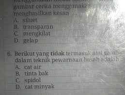 Cat minyak juga sudah ada mereka biasanya menawarkan kelas pembelajaran cara melukis dengan berbagai cat termasuk. Berikut Yang Tidak Termasuk Alat Gambar Dalam Teknik Pewarna Basah Adalaha Cat Airb Tinta Brainly Co Id