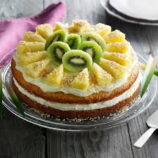 Dieser pinnwand folgen 216 nutzer auf pinterest. Exotischer Kokoskuchen Mit Kiwi Und Ananas Hofer Rezeptwelt