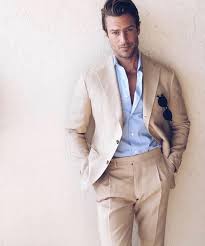 Beige Suit Design Model Dress Shoes Heels Styles Outfit Purse Jewelry Shopping Glam Love Linen Suits For Men Summer Suits Men Mens Fashion Summer