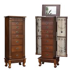 Shop today to find jewelry armoires at incredible prices. Costway Jewelry Cabinet Armoire Jewelry Box Storage Chest Stand Organizer Wood Christmas Gift Hw52733 The Home Depot