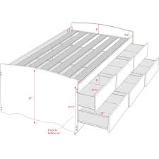 Finger pulls make sure drawers open easily. Black Twin 6 Drawer Captain S Platform Storage Bed Overstock 3701226