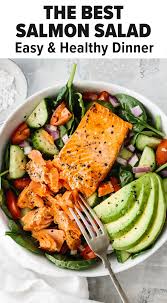 Salmon Avocado Salad Easy Healthy In 2020 Good Healthy Recipes Health Dinner Recipes Healthy Dinner