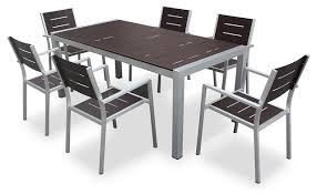Check spelling or type a new query. Aluminum 7 Piece Square Dining Table And Chairs Set Contemporary Outdoor Dining Sets By Mangohome Houzz