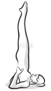 Hand Drawn Shoulder Stand Sarvangasana Pose Yoga Woman Hebstreits Maps And Sketches How To Draw Hands Yoga Women Yoga Drawing