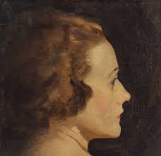 Sidney E. Dickinson 1920 Oil Portrait Of Mary (wife)