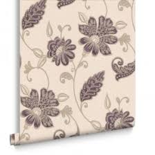The creamy white background is detailed with spindly branches and wispy leaves inked in. Cream Floral
