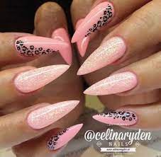28 ideas nails almond pink leopard prints almond nails leopard nails cheetah nails