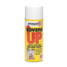 Spray paint drop ceiling tiles. Zinsser Covers Up Vertical Ceiling Spray Paint Flat White 400ml Spray Paints Screwfix Com