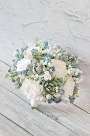 Sage green wedding green and pink wedding flowers succulent. Dusty Blue Wedding Flowers By Loveclayflowers Rustic Wedding Accessories And Bridal Bouquets Fr Blaue Hochzeitsblumen Blaue Hochzeitsstrausse Hochzeitsgestecke