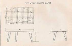 Kidney tables for classrooms available online at today's classroom! Plans For Building 1950 S Kidney Shaped Coffee Table Populuxebooks Retro Info For Your Mod Style Coffee Table Blueprints Tea Table Design Coffee Table