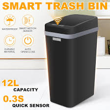 The sturdy construction and robust design a plastic inner trash bucket is fully removable for easy emptying and cleaning. Augienb Automatic Touchless Infrared Motion Sensor Trash Can 3 Gal 12l For Living Room Study Kitchen Bathroom Bedroom Toilet Kopa Till Laga Priser I Joom Webbutiken