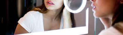 Backlit mirror opera 48 x 28 rose gold. Ib Mirror Houzz