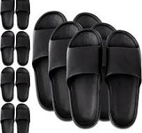 Plain slide sandals in bulk store