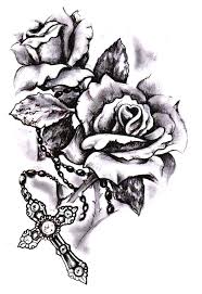 Roses Cross Rose Tattoos Rosary Tattoo Tattoos