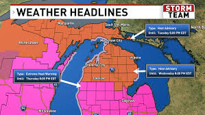 Extreme heat warnings, heat advisories across northern Michigan