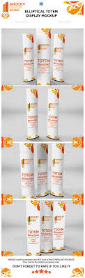 Elliptical Totem Display Mockup Display Mockup Mockup Design