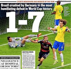 Brazil, sans neymar and thiago silva, suffer their worst ever world cup defeat as germany score five times within the first 30 minutes. How Sportsmail Marked Brazil S Humiliation 1 7 Weltmeister Weltmeister 2014 Deutschland Fussball