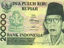 Rupiah in coins and notes. Lord Ganesha Is Inscribed On 20 000 Rupiah Note Of Indonesian Currency