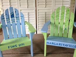 Margaritaville Inspired Adirondack Chairs That I Painted Lake Decor Summer Chairs Painted Chairs