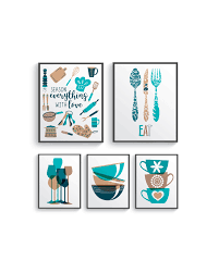 Funny Teal Brown Kitchen Wall Decor Teal Brown Kitchen Wall Etsy In 2020 Kitchen Decor Wall Art Kitchen Wall Decor Kitchen Wall Art