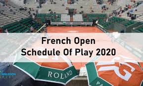 Wimbledon 2020 schedule of play. French Open 2020 Schedule Dates Timing Courts