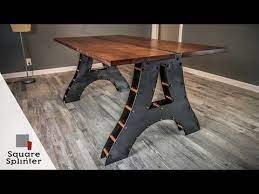 This video contains some copyrighted material whose use has not been authorized by the copyright owners. Industrial Steel And Walnut Dining Table Youtube Steel Table Legs Walnut Dining Table Industrial Dining Table