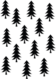Black And White Christmas Wrapping Paper Printable Free Download Illustration Black White Patterns And Prints Trees Gift Wrap Prints Christmas Diy Christmas Deco