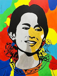 Instead, she became the state counsellor of myanmar. Aung San Suu Kyi By Le Closier 2021 Painting Artsper 1026048