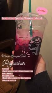 Starbucks Secret Menu Refresher Diy Secret Starbucks Drinks Iced Starbucks Drinks Starbucks Drinks Recipes