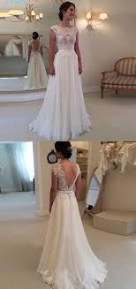 Simple A Line Wedding Dresses With Appliques Elegant Chiffon Wedding Dresses Cap Sleeves Wedding Dress Train A Line Wedding Dress Long Beach Wedding Dresses