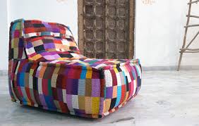 Patchwork Lounge A Colorful Comfy Lounge Chair By Sobu Comfy Armchair Patchwork Armchair Big Comfy Chair