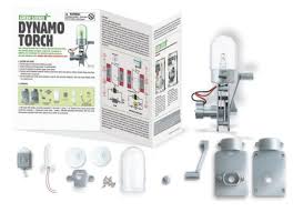 The cranking motion turns a dynamo, which is an electric generator. 4m Green Science Dynamo Torch Greentopia Energy Efficient Products Australia