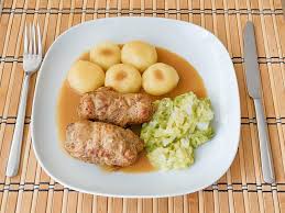 Homemade Polish Traditional Food. Kluski Slaskie. Stock Image ...