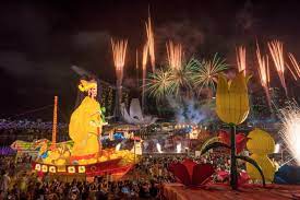 Chinese New Year Celebrations Fireworks In Singapore New Year Celebration Chinese New Year Year 2019