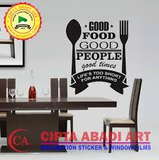 Beberapa desain ruang tamu menggunakan wallpaper sebagai hiasan ruang tamu yang menonjolkan karakter ruang tamu itu sendiri. Jual Stiker Dinding Kaca Ruang Makan Good Food Size 90 Cm X75 Cm Di Lapak Ibrahim Bukalapak